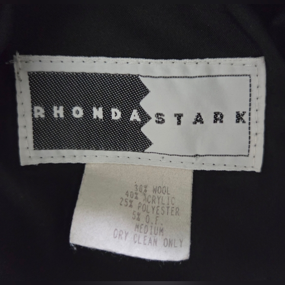 VINTAGE RHONDA STARK WOOL BLEND SOUTHWESTERN AZTEC CROPPED JACKET. - Picture 6 of 7